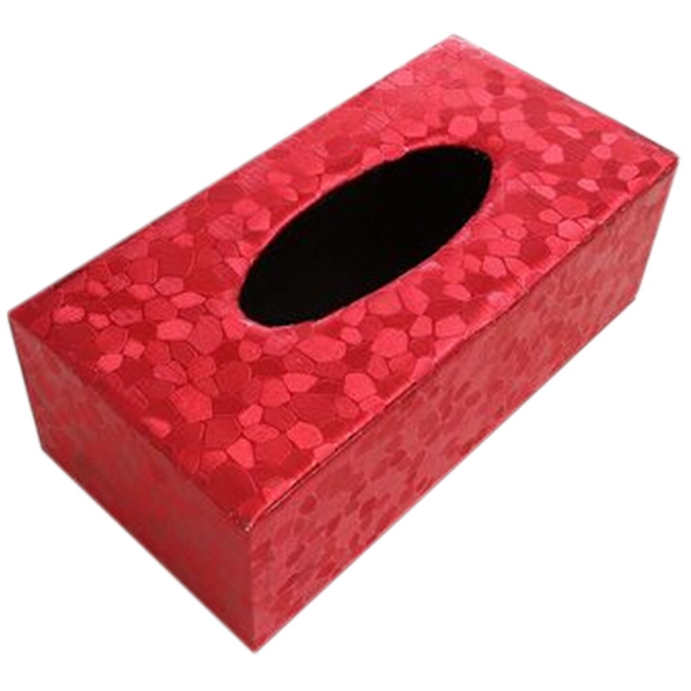 Fashion Tissue Box Napkin Case Tissue Holders for Home Office Car Stone Red