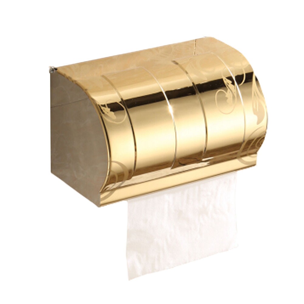 Bathroom Tissue Holder/Toilet Paper Holder,Stainless Steel,widen,golden