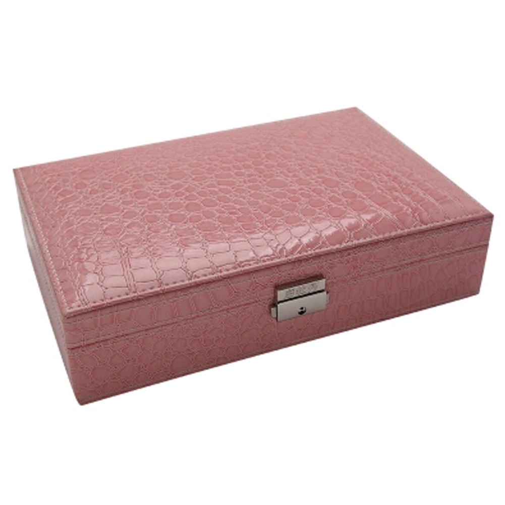 Elegant Armoire Jewelry Cabinet Box Jewelry Organizer 28*19*7CM,Pink