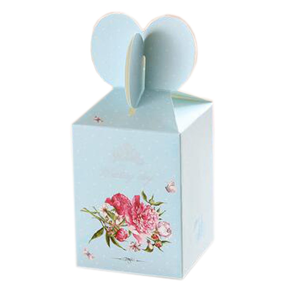 100PCS Lovely Small Paper Gift Box Party/Wedding Candy Box, Blue