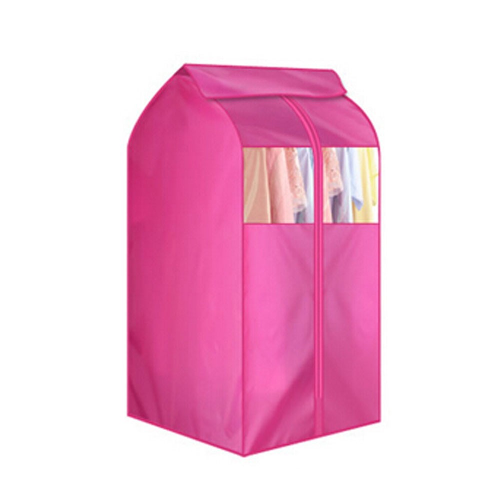 Practical Garment Cover Bag Organizer Dustproof Storage Bag,rose red