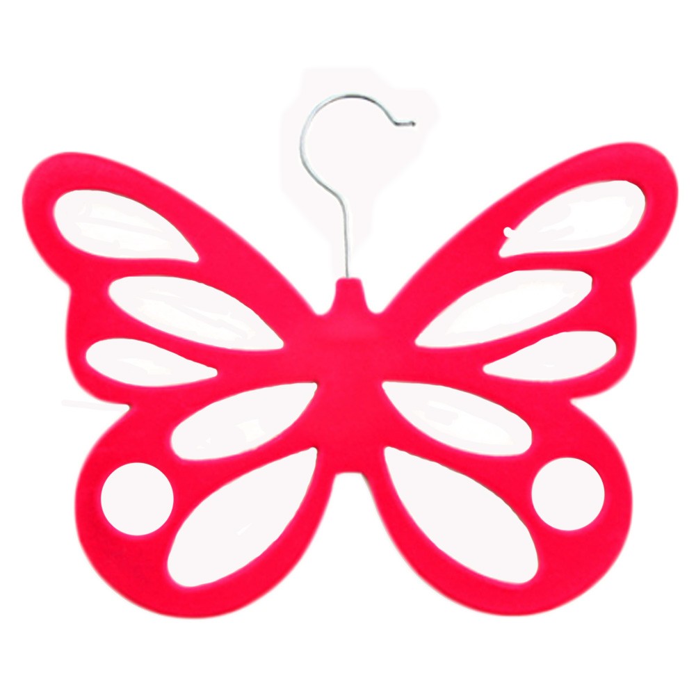 Beautiful Ties Rack Belts Hanger, Set of 2, Rose Red Butterfly, 29.5*21CM