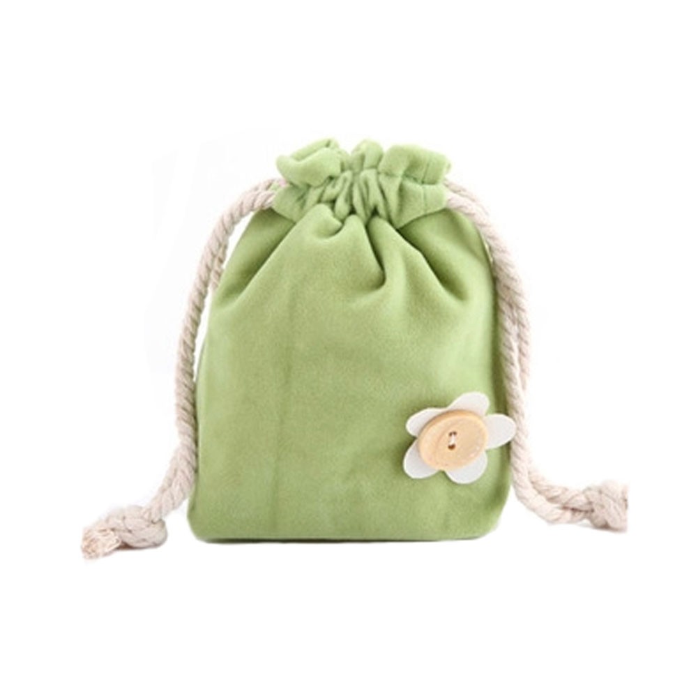 Lovely Drawstring Storage Organizer Bag Cosmetic Case Pouch - Green