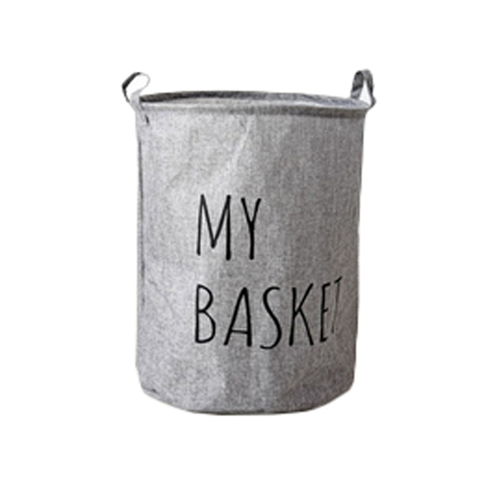 Foldable Practical Toys Clothes Basket Storage Bag My Basket Gray