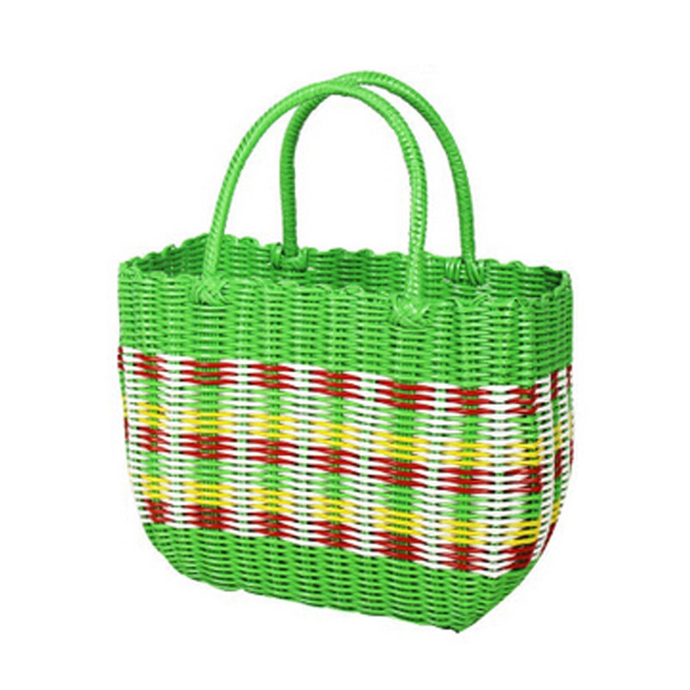 Woven Basket With Handles Storage Baskets Multipurpose Organizer,stripe