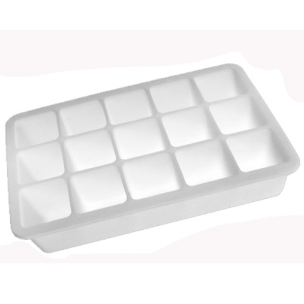 Safe And Soft Silicon Ice Cube Tray, White, Set of 2,18.8*12*3.5CM