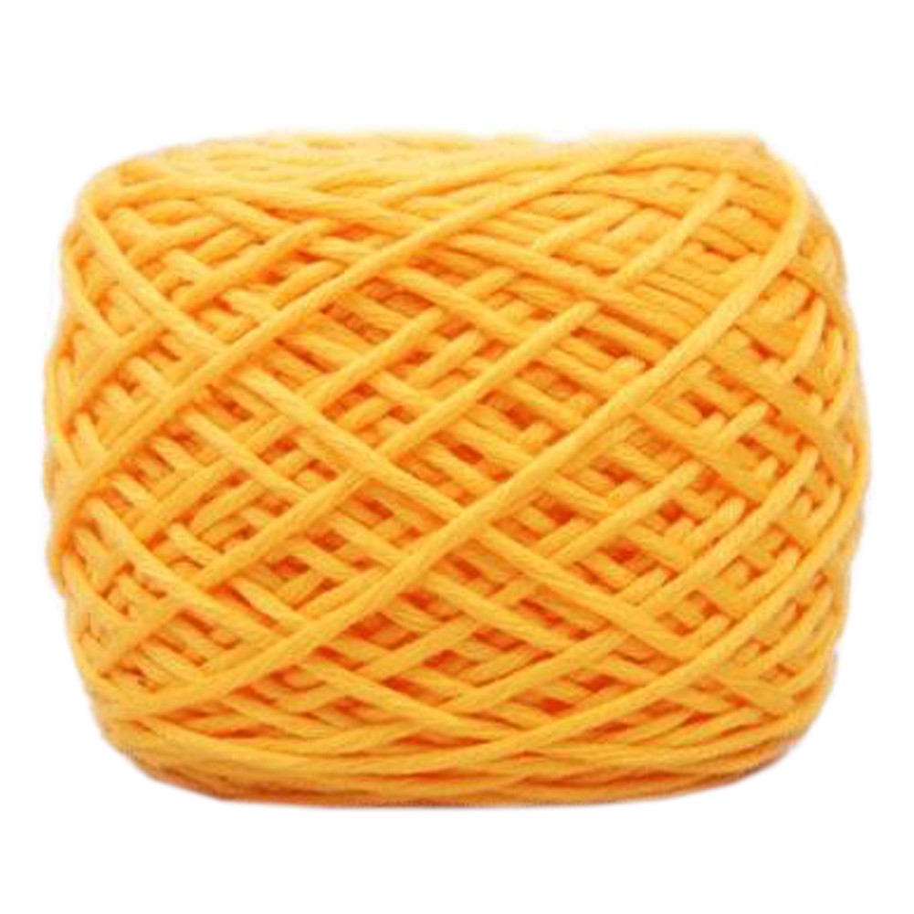 Soft Thick Quick Yarn Premium Yarn Cotton Linter Scarf Yarn, Yellow