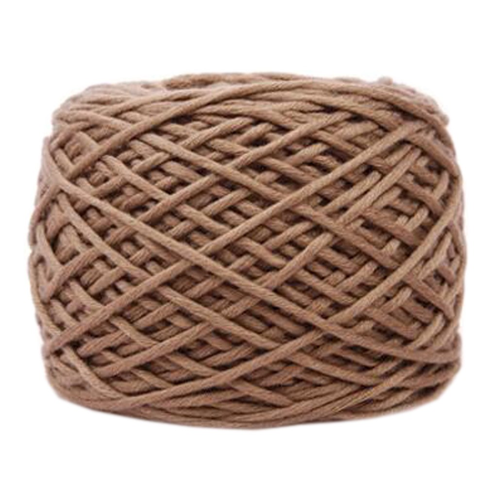 Soft Thick Quick Yarn Premium Yarn Cotton Linter Scarf Yarn, Light Brown