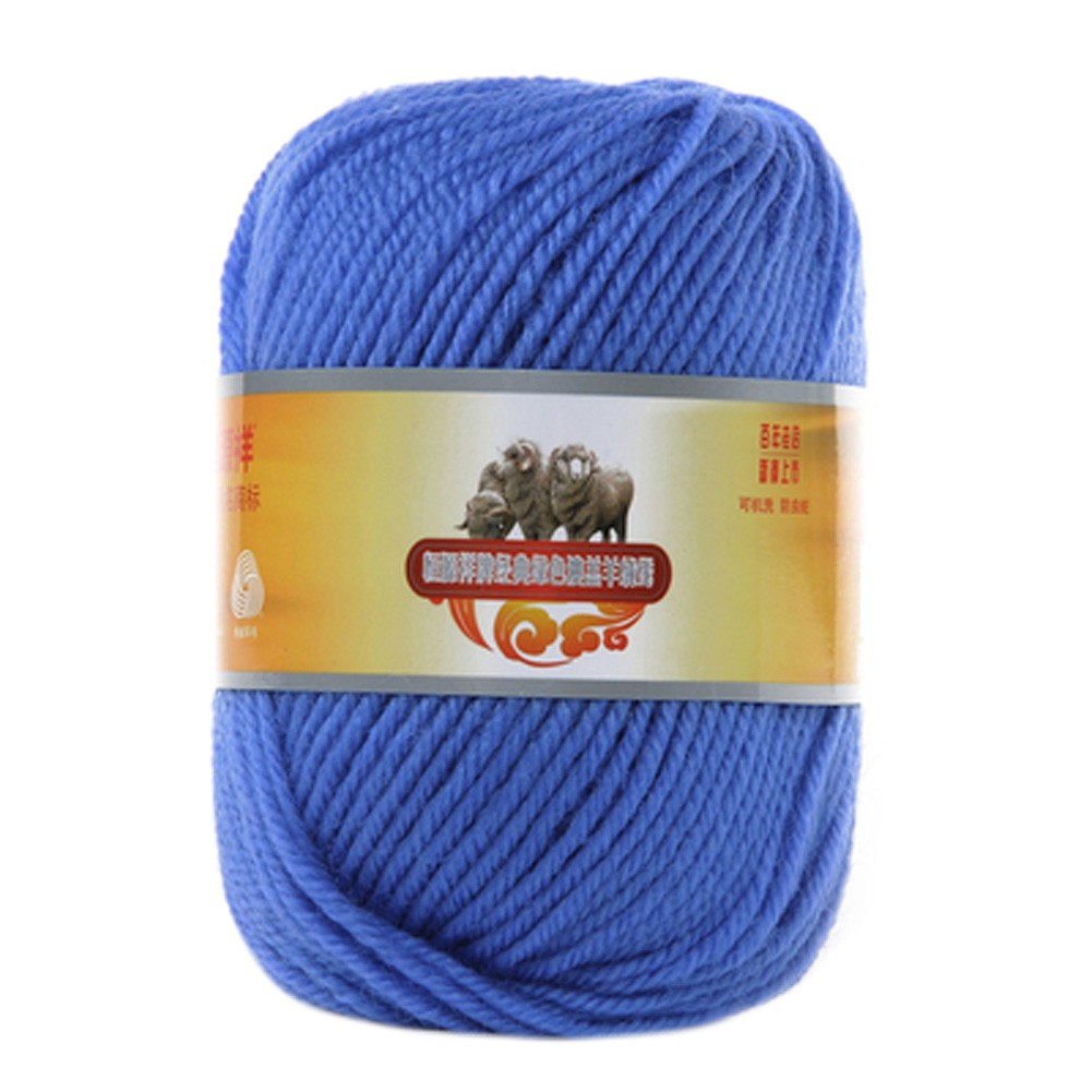Luxury 100% Soft Lambswool Yarn Thick Quick Yarn Premium Soft Yarn, Sky Blue