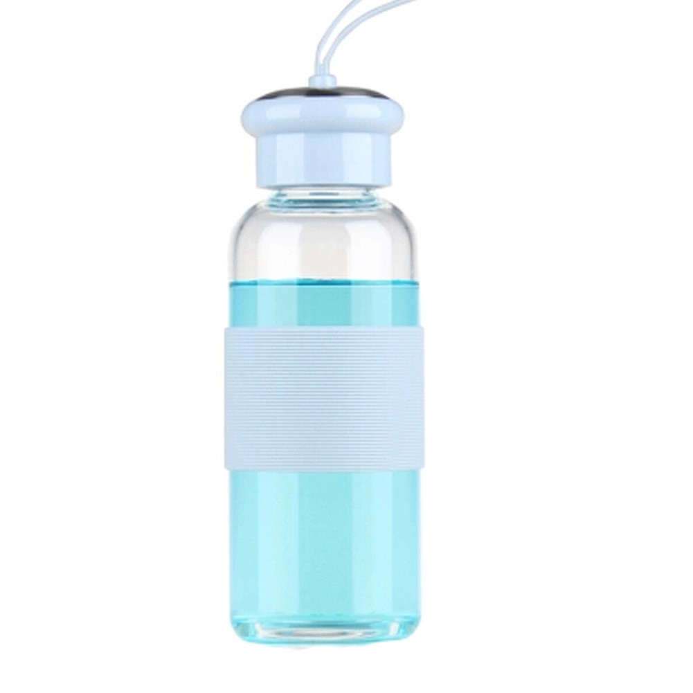420 ML High-quality Portable Glass Water Bottle Water Container,Sky