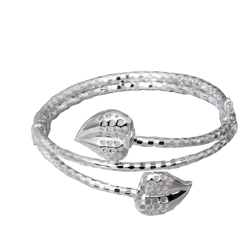 Eye-Catching Soulmate Silver Plated Bracelet Bangle Charm Bracelets