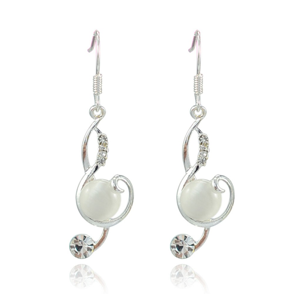 Elegant Music Theme Opal Earring Dangle Earrings Wrap Party Clear