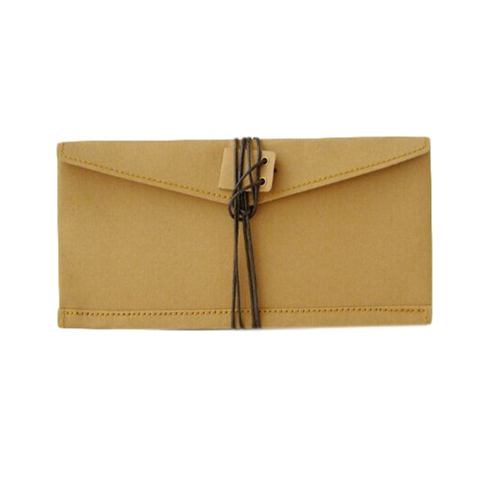 Creative Envelope Kraft Paper Cosmetic Pen Pencil Bag Case(20*9 CM, Brown )