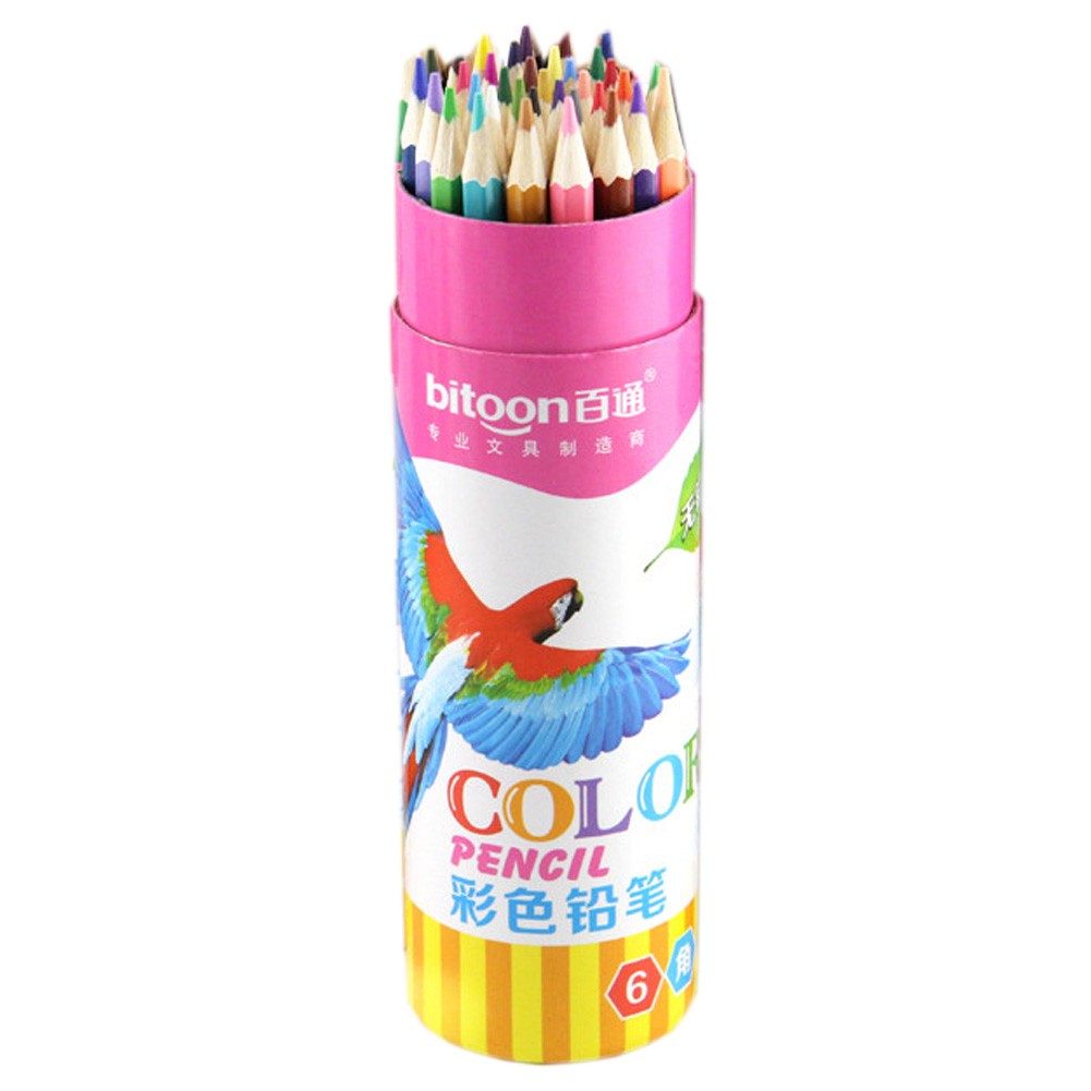 Brightly Oily Wood Colored Pencil, 36 Count, Assorted Colors