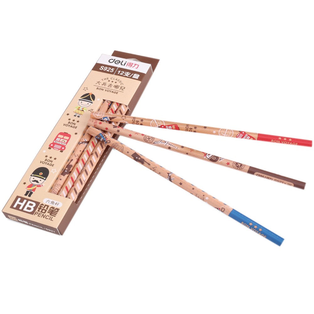 Set Of 2 Lovely Satinwood HB Pencils/Wood-Cased Pencils