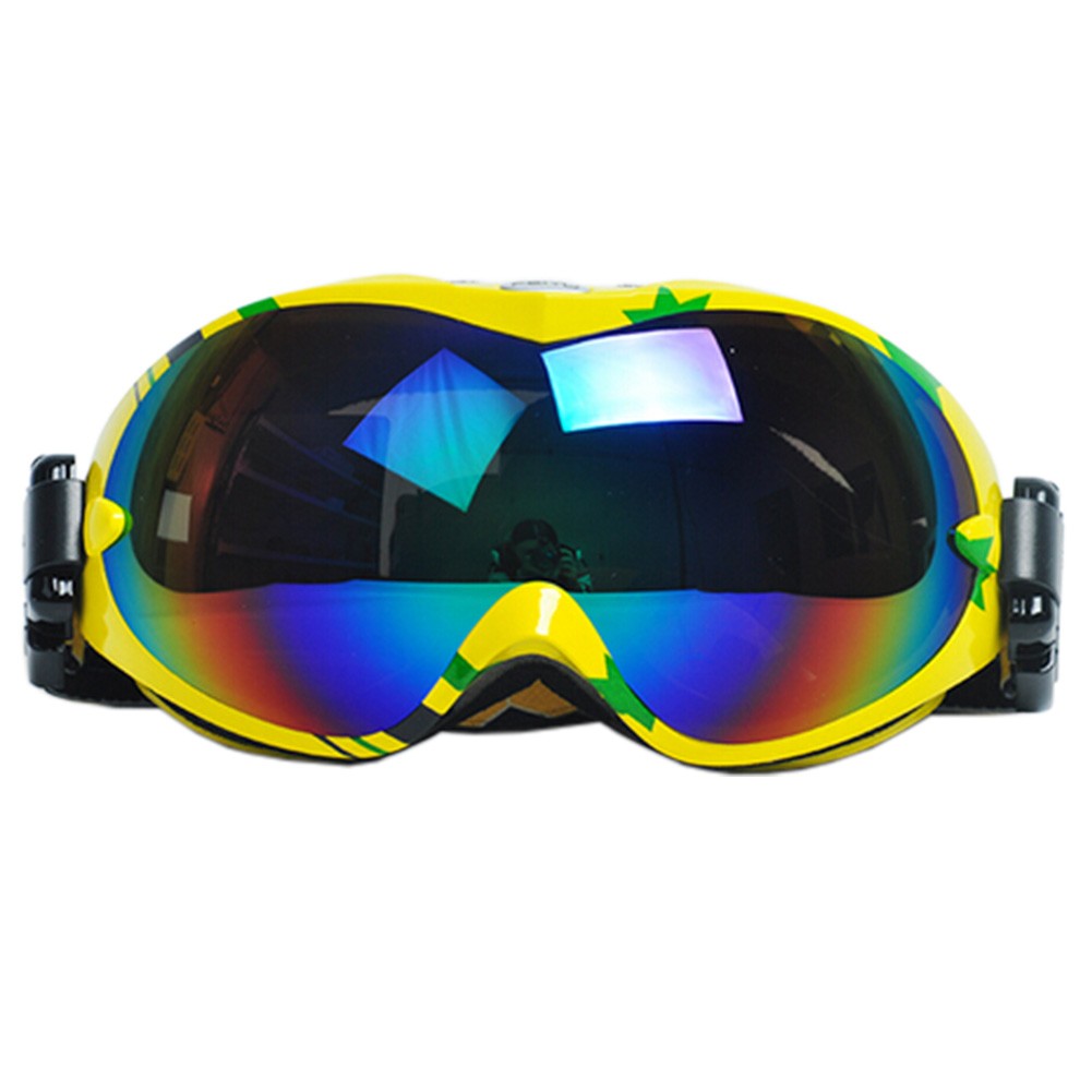 Professional Spherical Lenses Snowboard Ski Goggles Anti-fog Eyewear Yellow