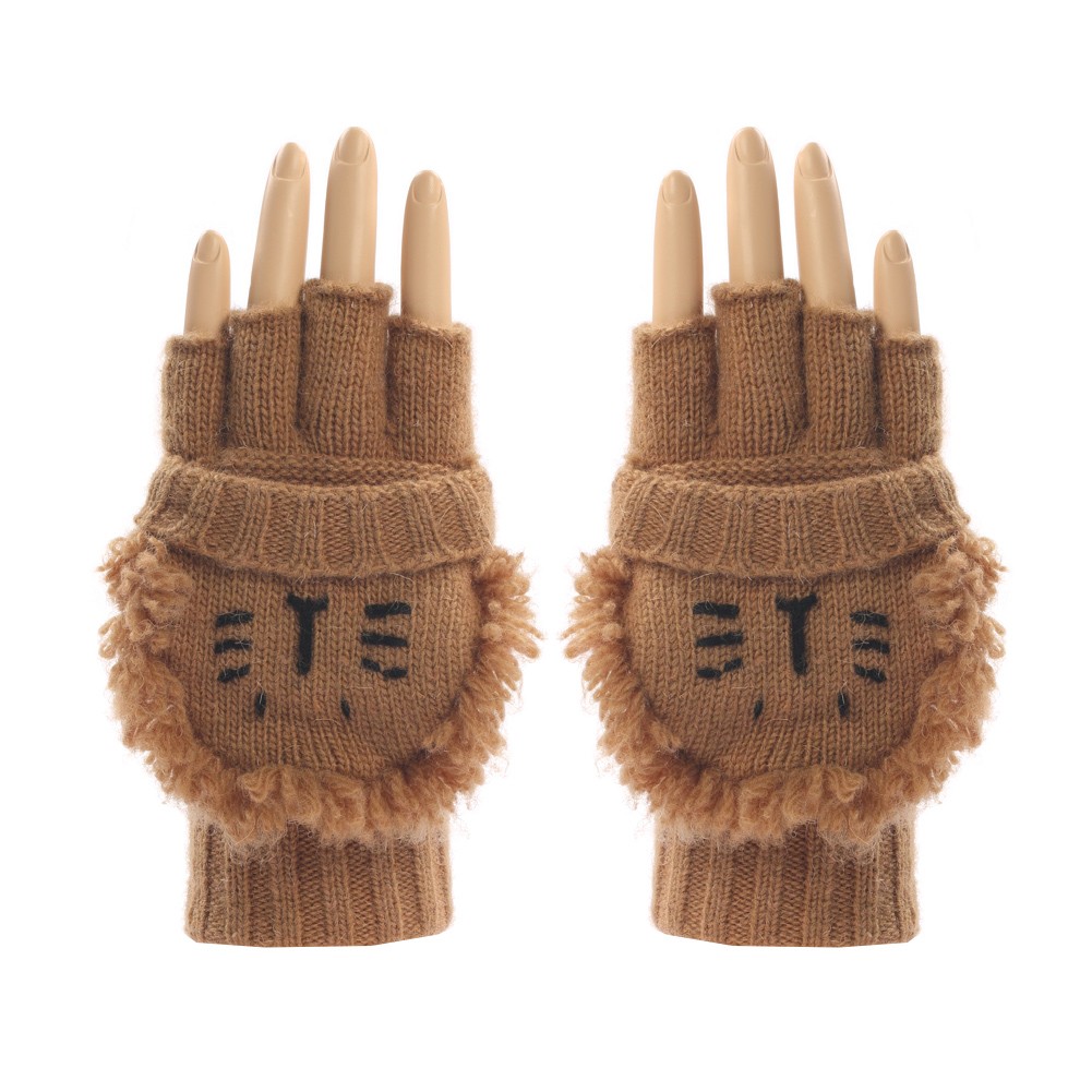 Fashion Animal Style Half-Fingers Women Gloves/ High Quality Warm Gloves