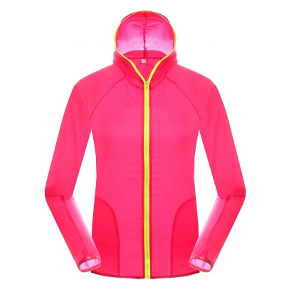 Windproof UV Protector Outerwear Sports Jacket  Quick Dry  Skin Coat, Rose