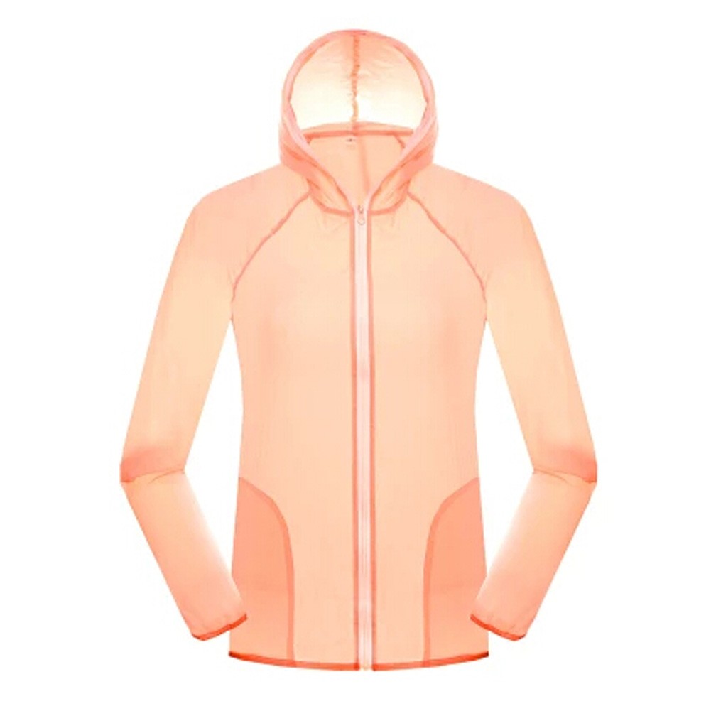 Women's UV Protector Jackets Quick Dry Windproof Outdoor Skin Coat,Light Pink