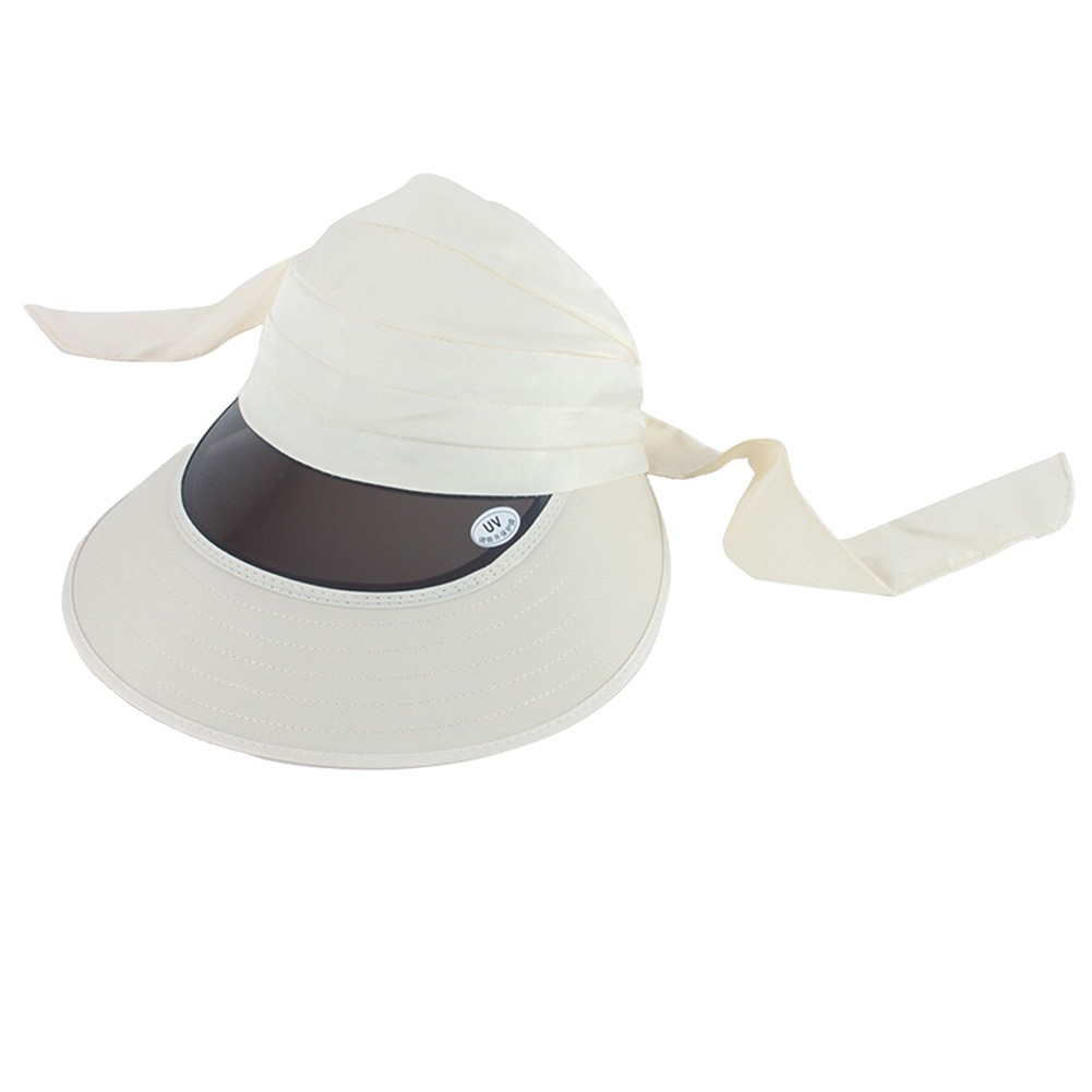 Women's Summer Beige Sun Hat UV Sun Protection Hat Large Brimmed