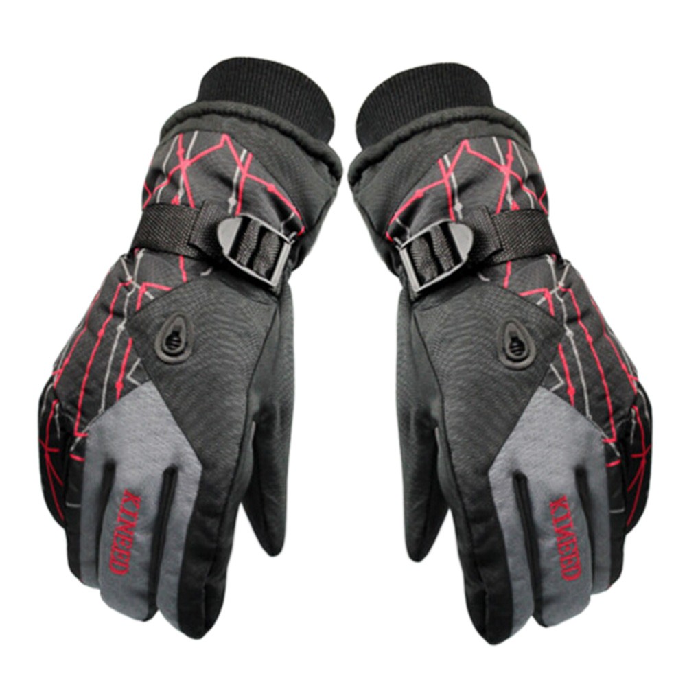 Men's Protective Sportswear Thicken Sports Gloves Skiing/Cycling Gloves Grey