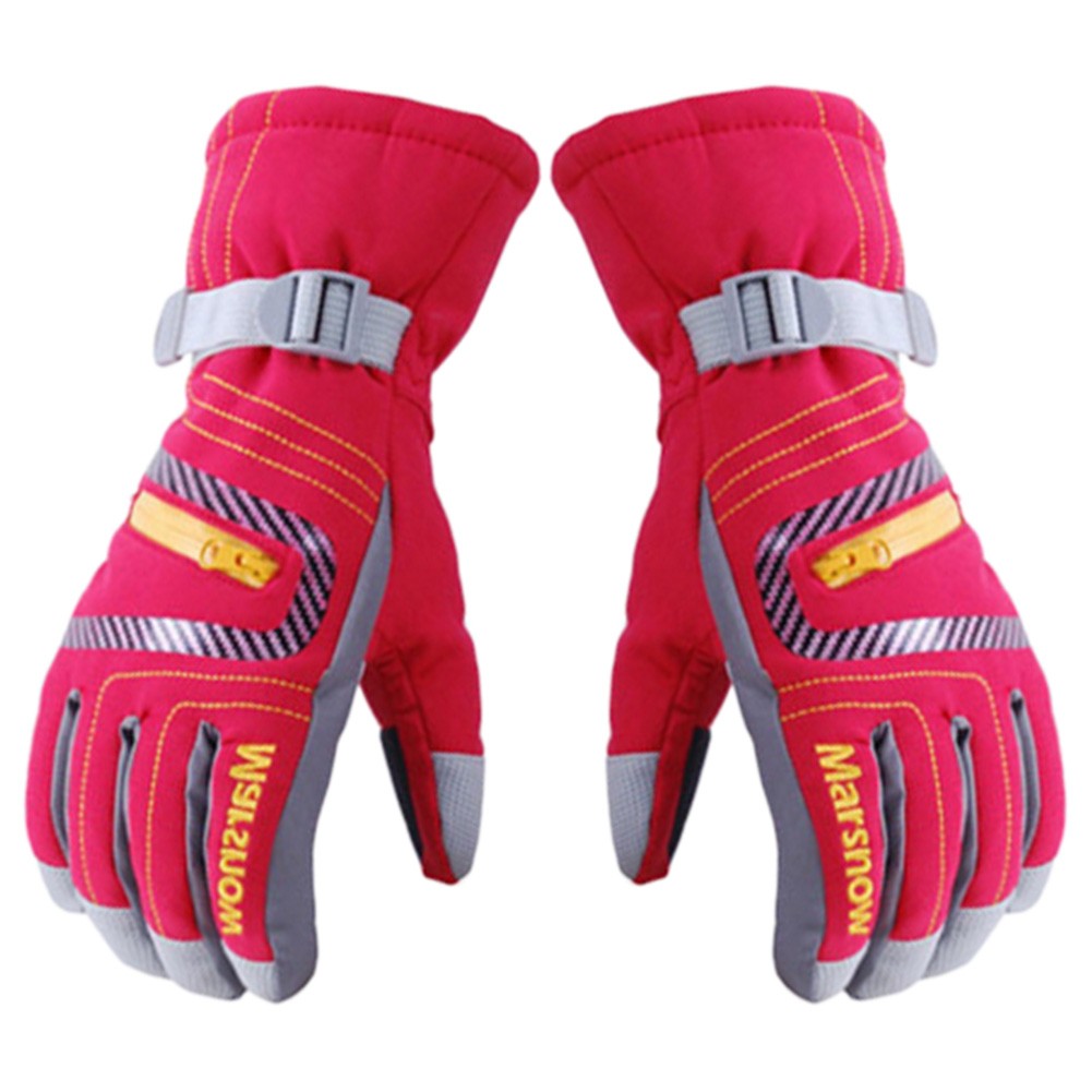Keep Your Hand Warming Windproof Sports Gloves Cold-proof Mitten Red
