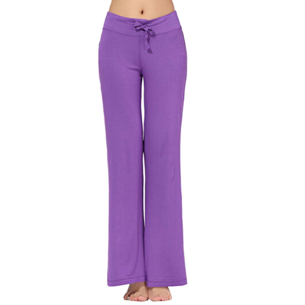 Women Women's Super Soft Modal Yoga Gym Workout Track Lounge Pants??Purple