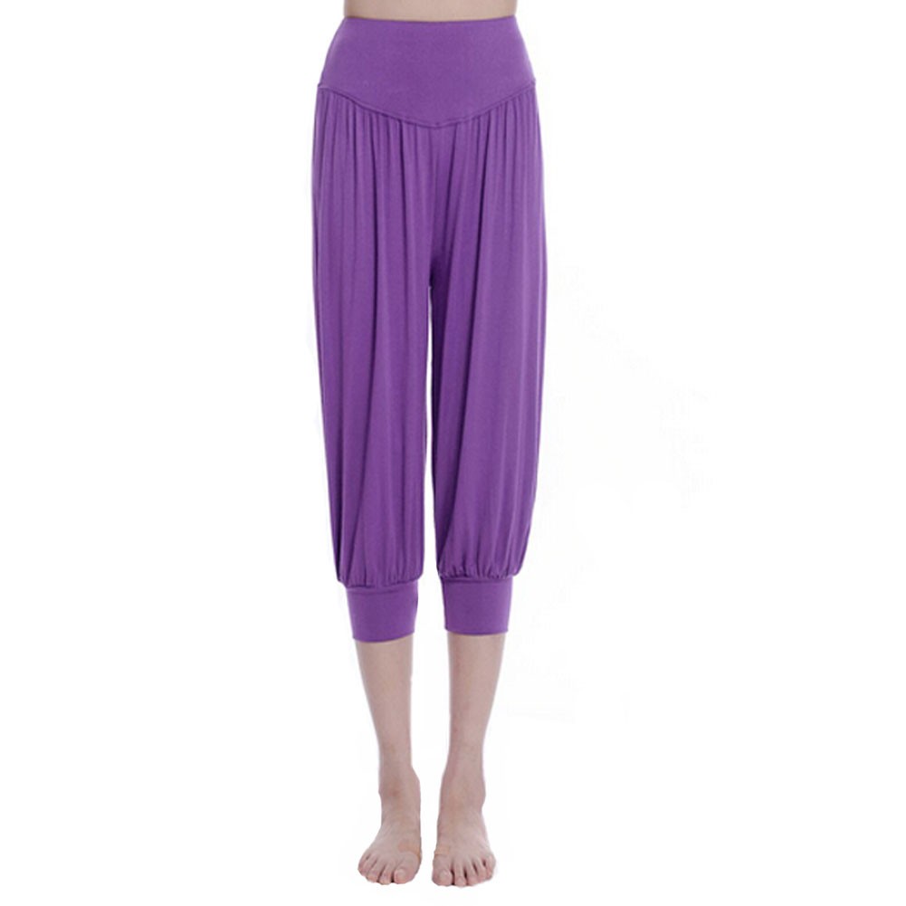 Women's Super Soft Modal Spandex Harem Yoga Pilates Capri Pants??breathable