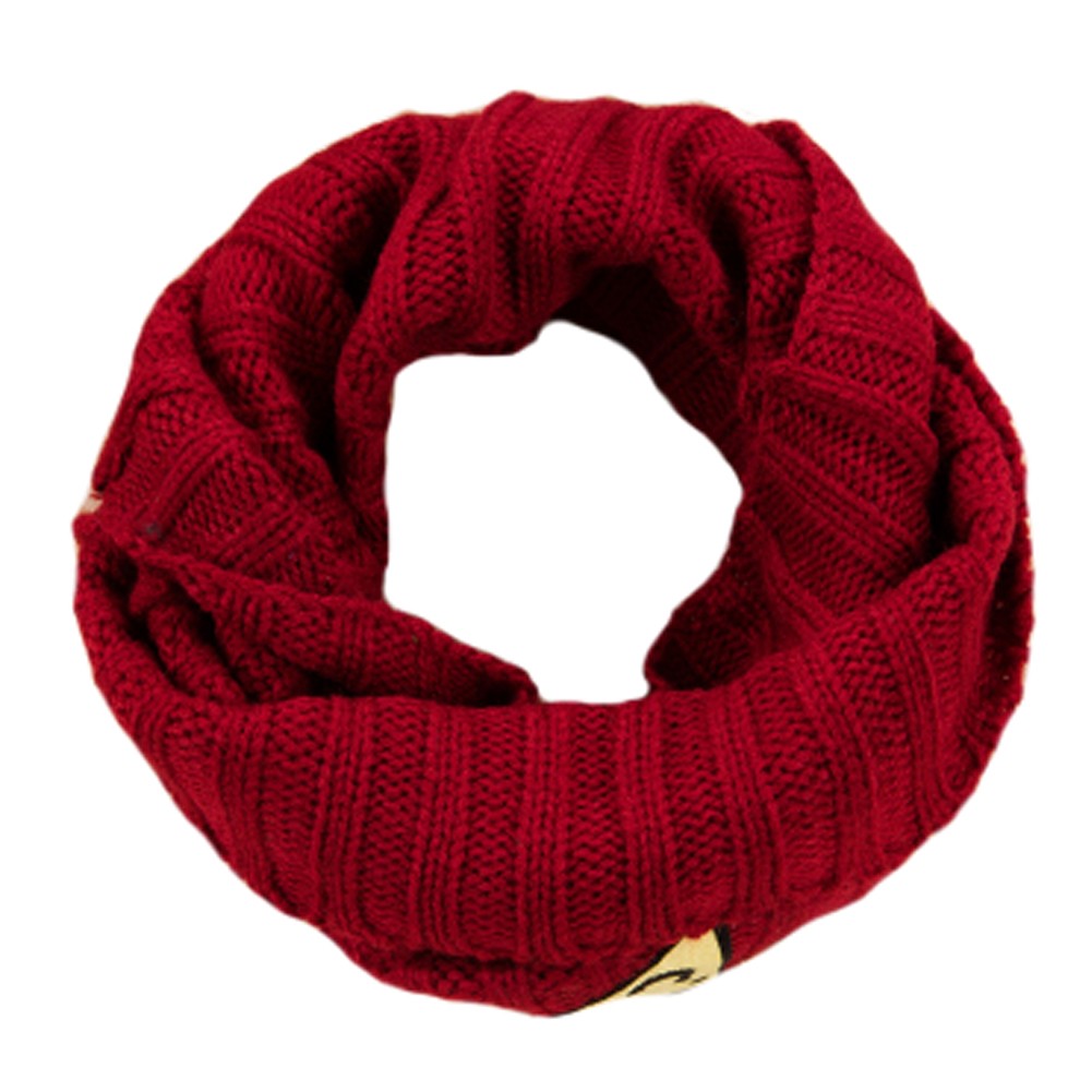 Winter Warm Knit Infinity Scarf Loop Scarfs Neck Scarve for Children, Wine