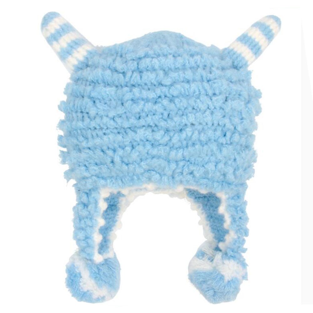 Cute Kids Toddler Baby Hat Beanie Cap Ear Warmer Head Winter Accessory, Blue