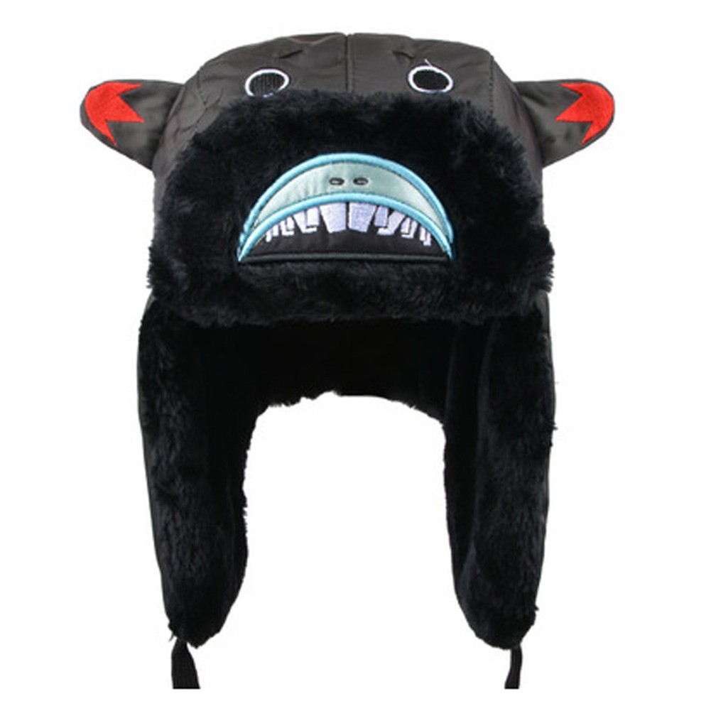 Adorable Warm Earflaps Hat Beanie Hat Winter Soft Cap Best Gift Shark / Grey