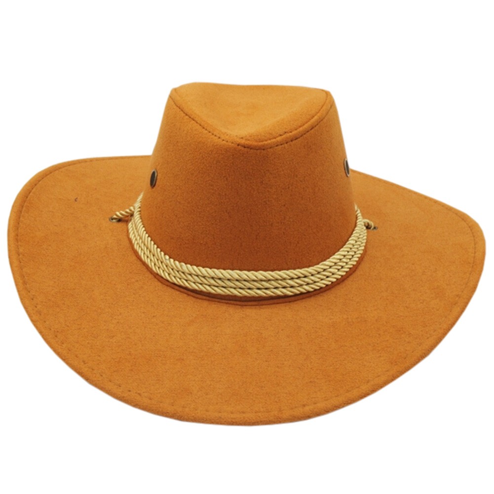 Fashionable Fishing & Hunting Cap Outdoors Cap Cowboy Hat Boven Hat (Yellow)