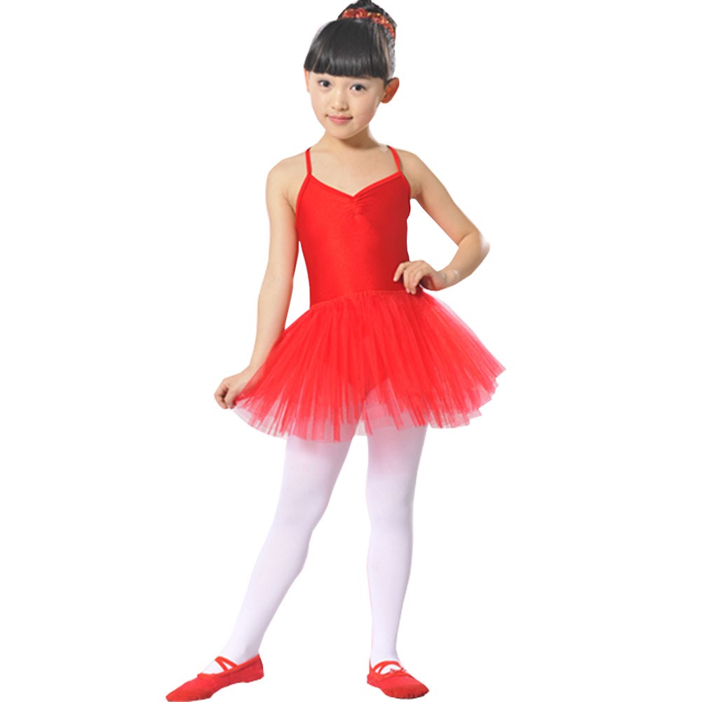 Beautiful Little Girls' Camisole Tutu Dress Ballet Party Dresses 130cm Red