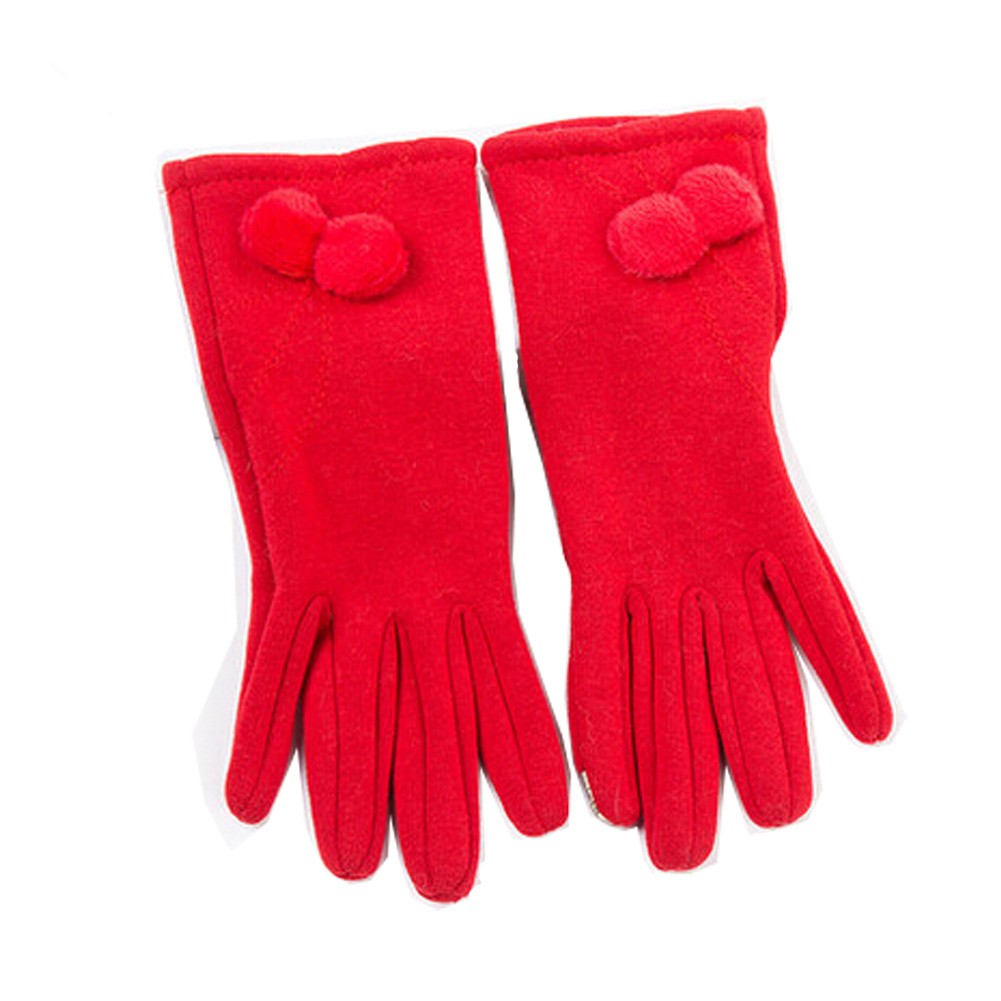 Women's Winter/fall Warm  fingertip Touchscreen wool Gloves,  red