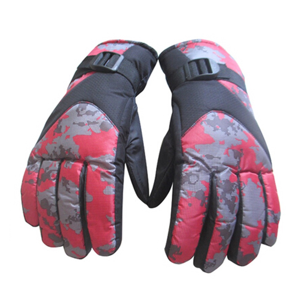Cold Weather Skidproof&Waterproof Gloves for Men,Red camouflage