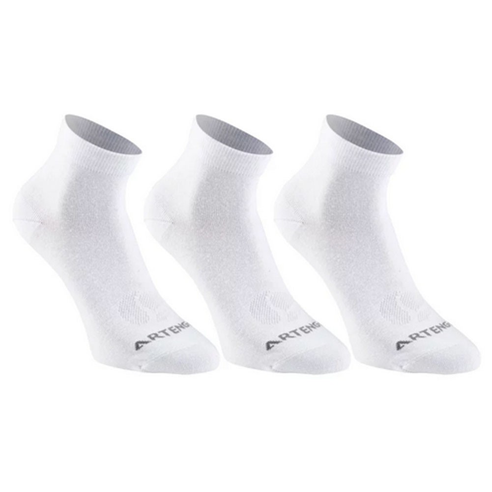 Unisex Premium Cotton Socks Sports Sock Athletic Socks, White, 3 Pack
