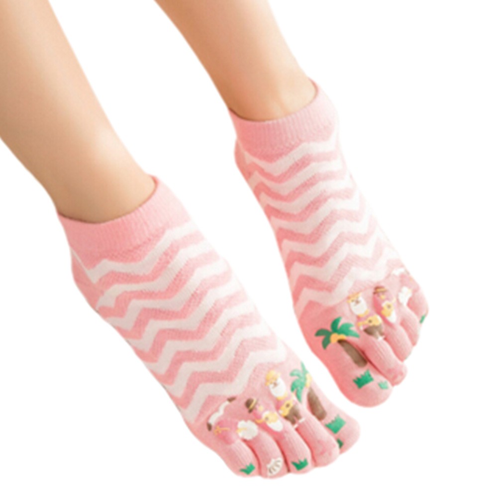 Womens Cotton Toe Socks Barefoot Ventilate Sports Socks, 1 Pair NO.01