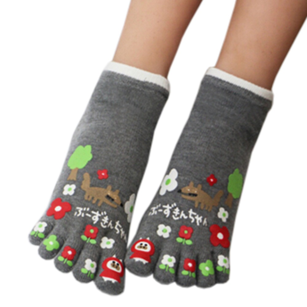 Womens Cotton Toe Socks Barefoot Ventilate Sports Socks, 1 Pair NO.15