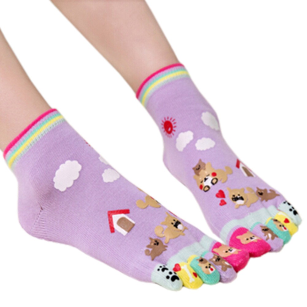 Womens Cotton Toe Socks Barefoot Ventilate Sports Socks, 1 Pair NO.19