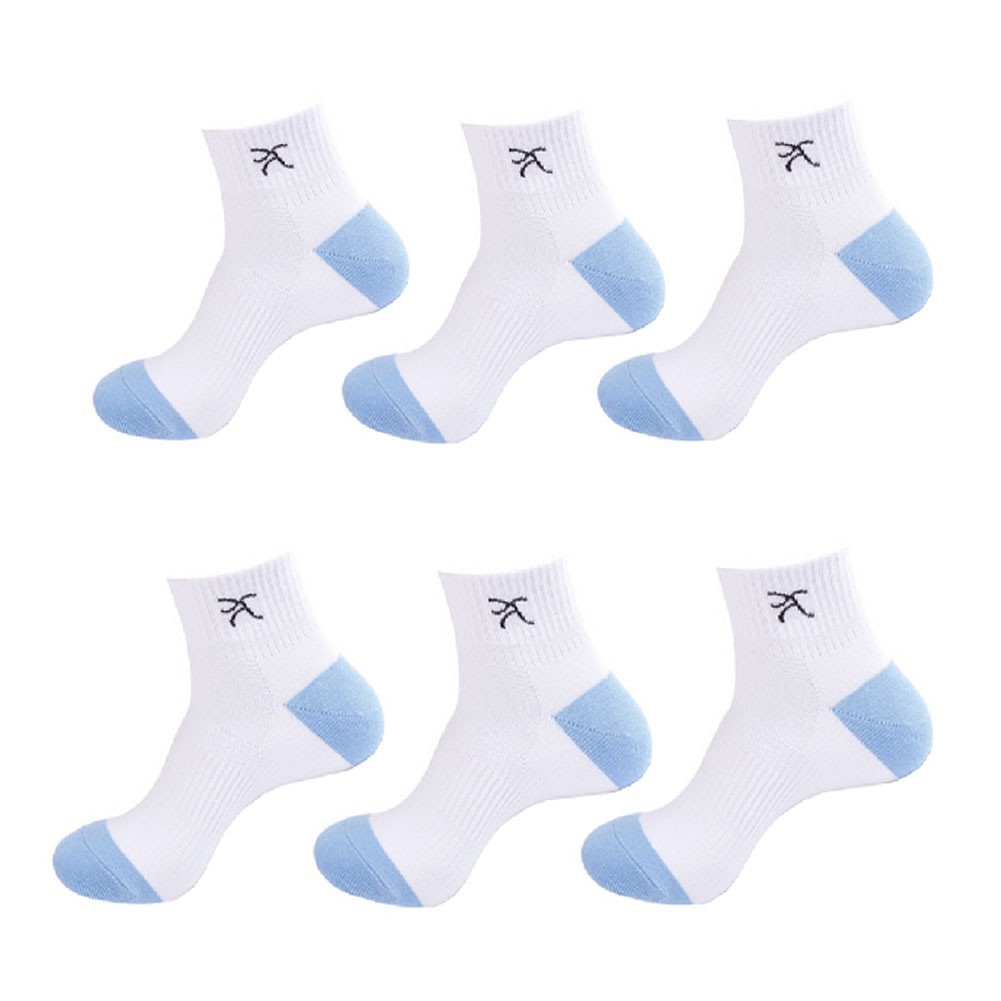 2 Pairs Men's Cotton Socks White Blue