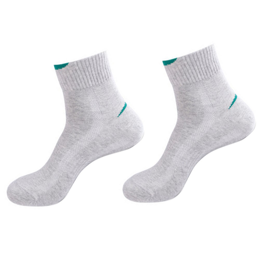 Men's Cotton Mid-calf Length Athletic Slipper Socks Set of 2 Pairs