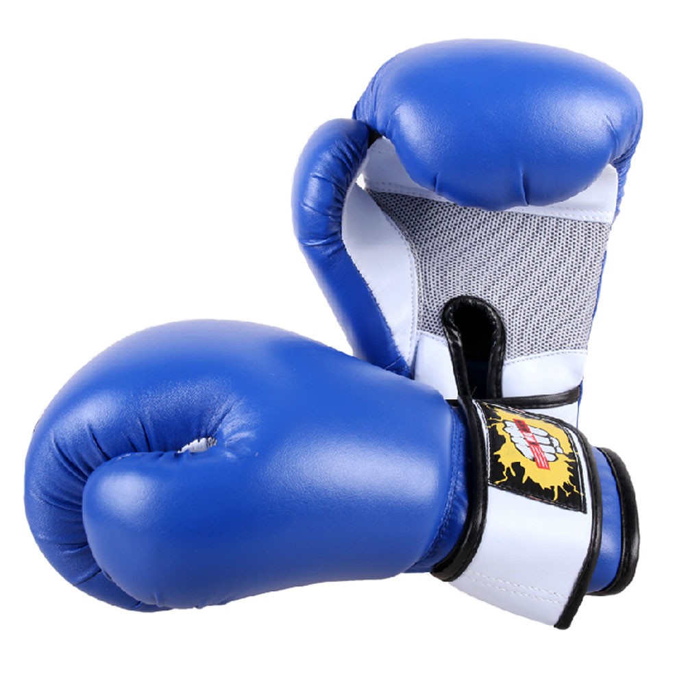 Premium Boxing Gloves MMA Muay Thai Training  for Fighters - Blue