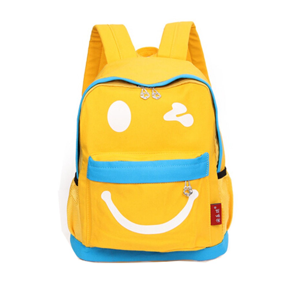 Smiling Face Little Kid Backpack Kids Boys Girls Backpack,yellow
