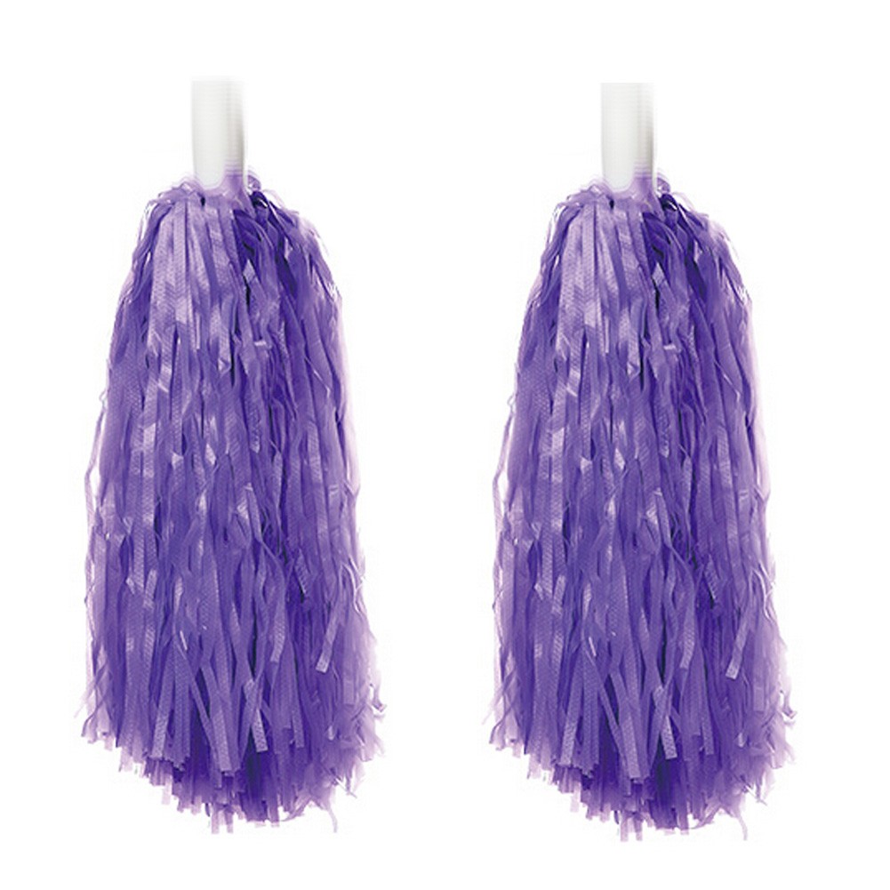 30 CM Long Plastic Cheerleading Poms (Pair), Purple