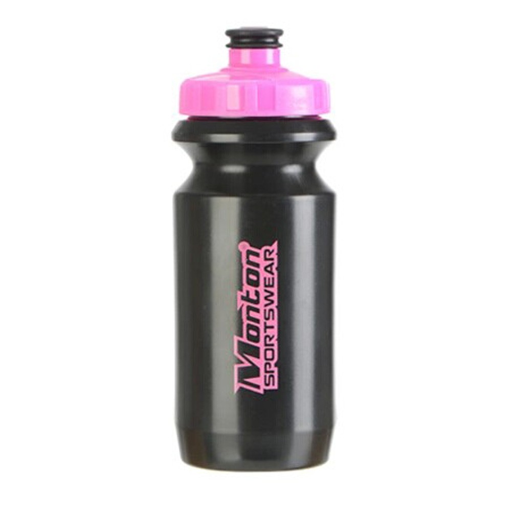 Wide Mouth Water Bottle Outdoor Bicycle Water Bottle (Pink/Black, 0.6L)