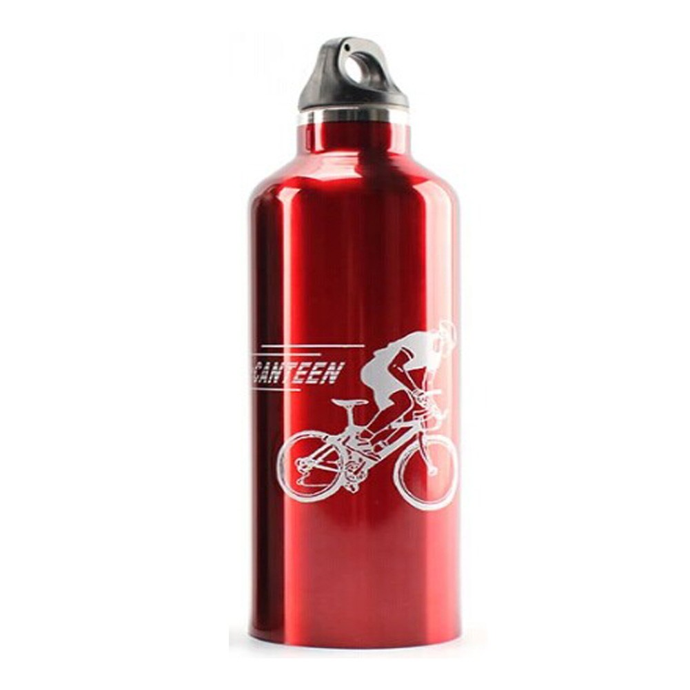 Double Wall Vacuum Insulated Stainless Steel Water Bottle (Red, 0.6L)