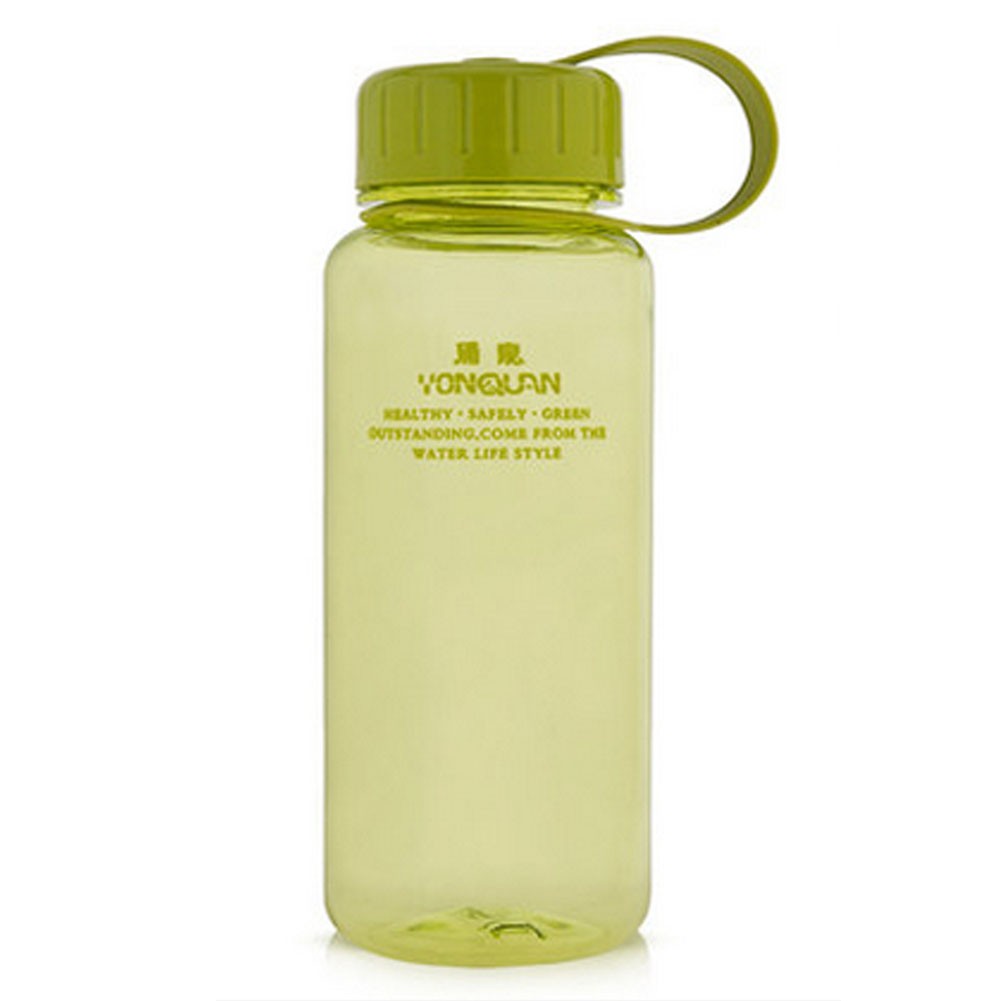 [20-Ounce]Minimalist Leakage-Proof  Water Bottle with Carrying Strap,Lucid/Green