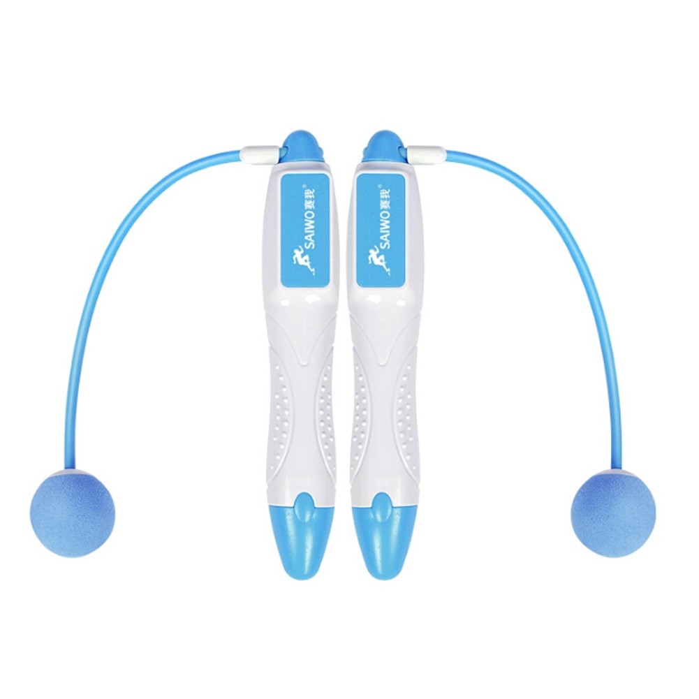 Jump Rope for Fitness Training,Wireless Jump Rope PU Skipping Rope 3M Blue
