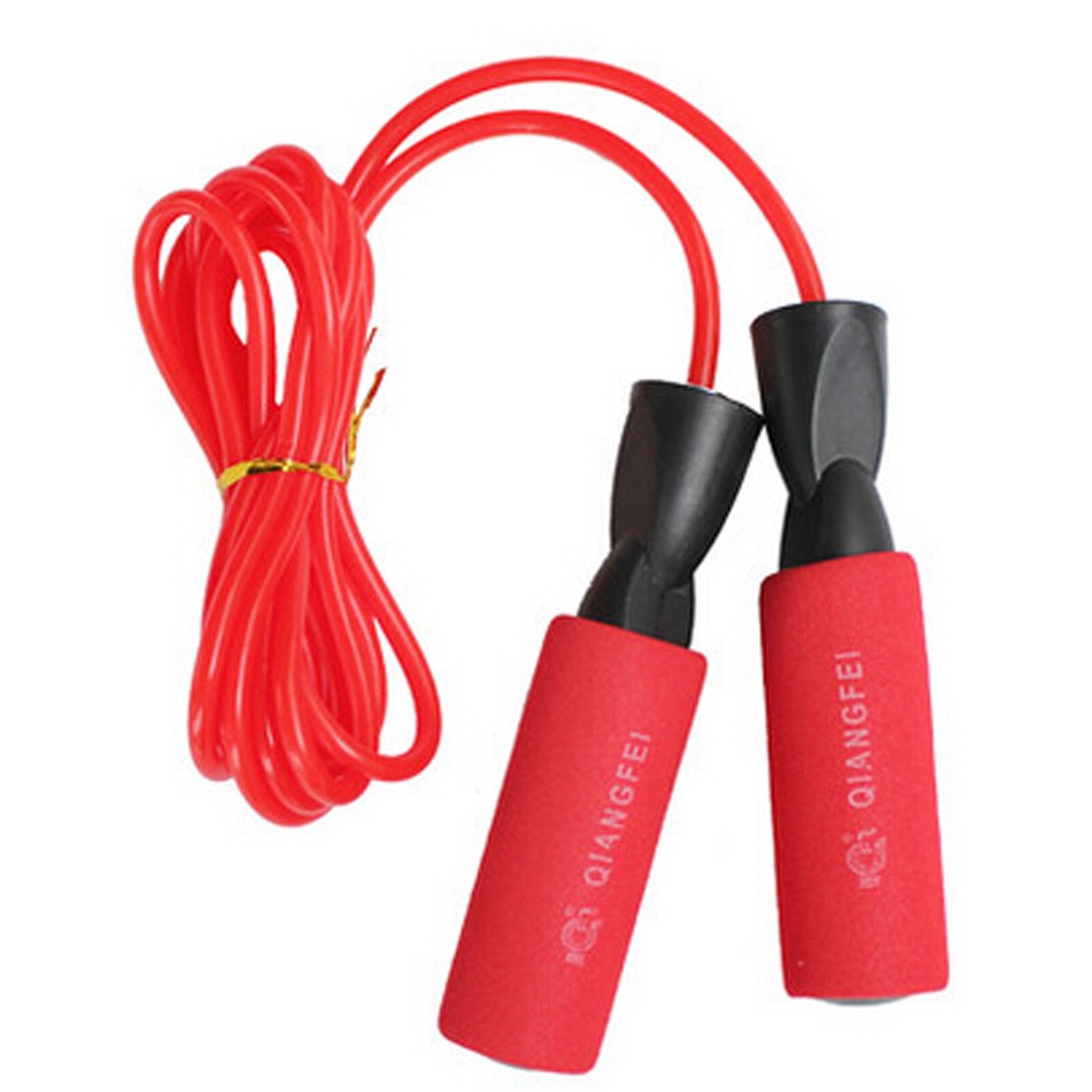 Fitness Training Jump Rope with Comfort Handle,Red