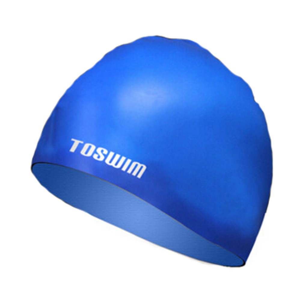 Men & Women Swim Cap Bathing Cap Waterproof Swimming Hat Hair Protector Blue #1